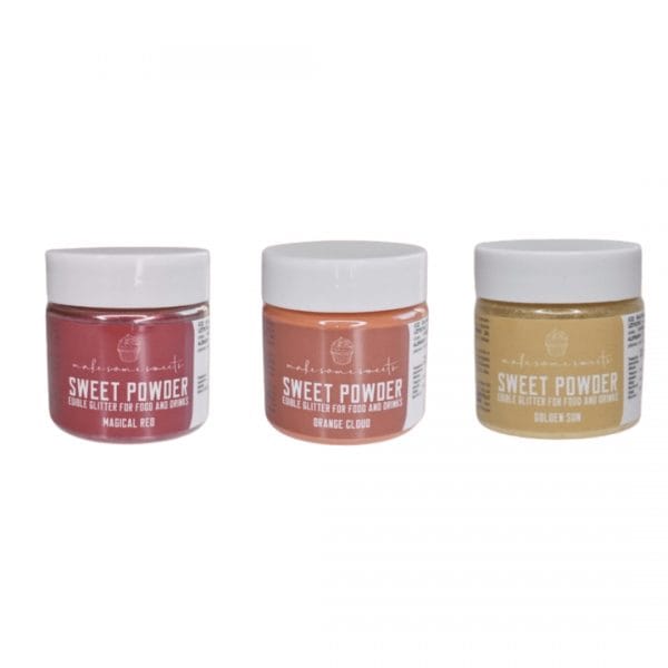 Red Orange Golden Glitters Trio